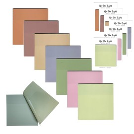 Transparent Sticky Notes - 350 Sheets 3x3 inch Clear Sticky Notes Pads, Bible Sticky Notes with 7 Colors, Planner Accessories, Translucent Sticky Notes Pads (B)