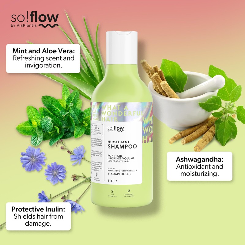 So!Flow Intensive Moisturising Shampoo with Moisturising Glycerine and Protective Panthenol