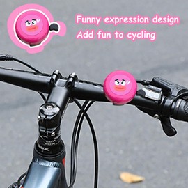 Road Cycling Bells | Cute Horn Cycling Horn | Funny Expressions Handlebar Bells, Cycling Decor Ringer for 2.2-2.4cm Handlebars, Cycling Accessories