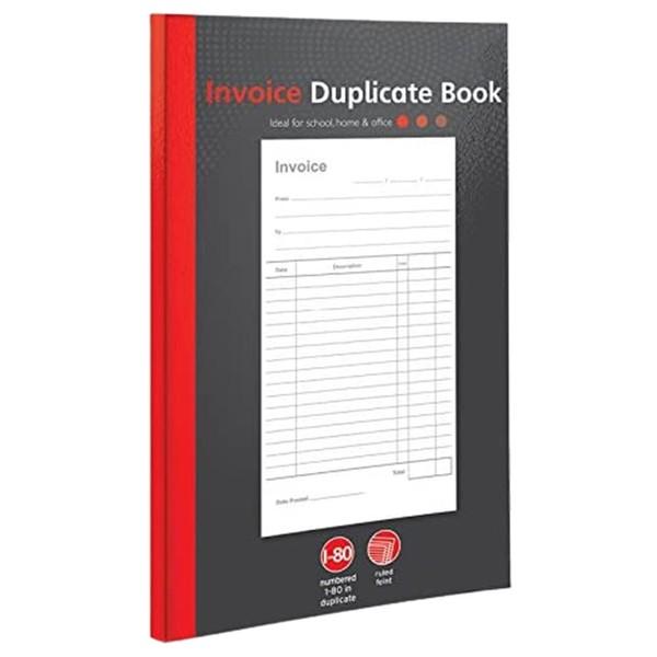 1-80 Pages Numbered Invoice Duplicate Book, Full A5 Size Invoice