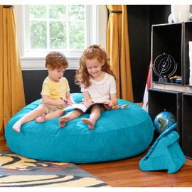 JAXX Bean Bags Cocoon Junior Kids Microsuede Bean Bag, 4-Feet, Aqua