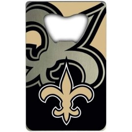 Sports Licensing Solutions New Orleans Saints Heavy Duty Metal Bottle Opener Credit Card Size 2 x 3.25 Inch