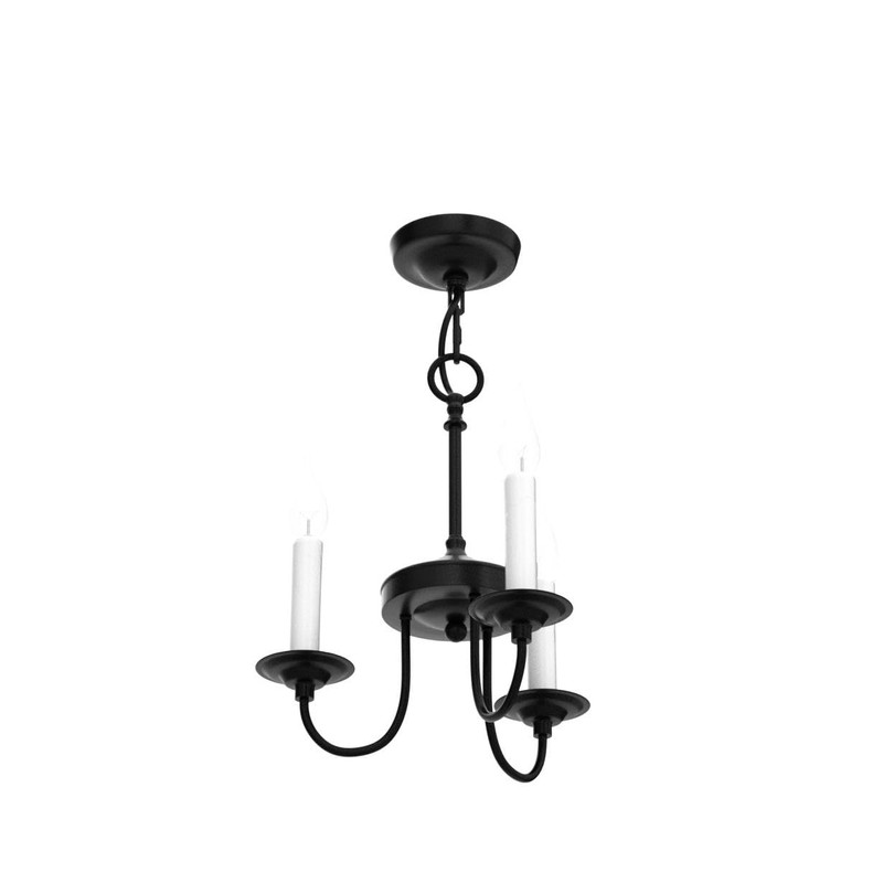 Psyverii 3 Lights Farmhouse Candle Style Chandelier, Rustic Ceiling Pendant