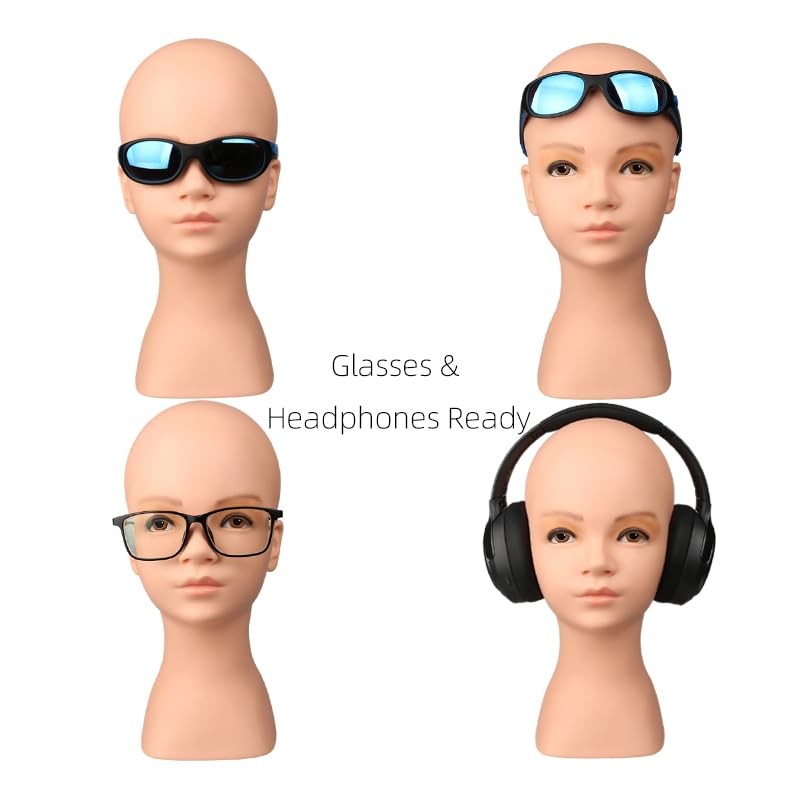 MEAHUS Kids Mannequin Head Display for Hats & Face Paint