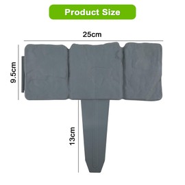 Forever Speed Lawn Edging Stone Flower Bed Edging Lawn Edging Plastic Flower Bed Border Mowing Edge Ground Spike Flower Bed Garden 2.5 m Pack of 10