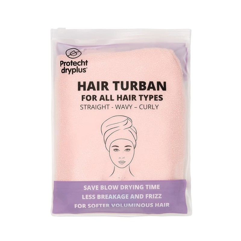 PROTECHT DRYPLUS Super Absorbent Microfibre Hair Turban - Gossamer Pink