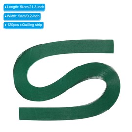 PATIKIL Quilling Strips Paper 120pcs 3/16"(5mm) 54cm Origami Paper Quilling Strip for Art DIY Hand Craft Christmas Green