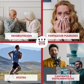 Orzel Inspirómetro Incentivo Ejercitador Pulmonar; Espirómetro Respiratorio para Fortalecer Pulmones; Ejercicio de Respiración para Resistencia, Tos y Más