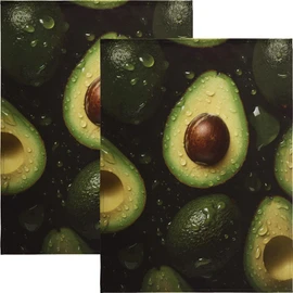 Erwin Müller Tea Towel Pack of 2 Cotton Avocado Size 50 x 70 cm
