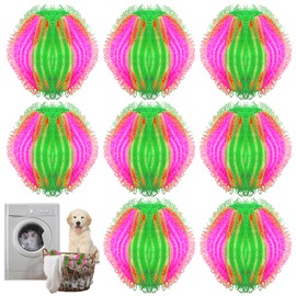 Pet Hair Remover Washing Machine, 8 Pieces Reusable Lint Remover, Hair Catcher Washing Machine, Washing Balls Against Pet Hair, Lint Catcher for Clothes and Bedding (Multi-Colour)