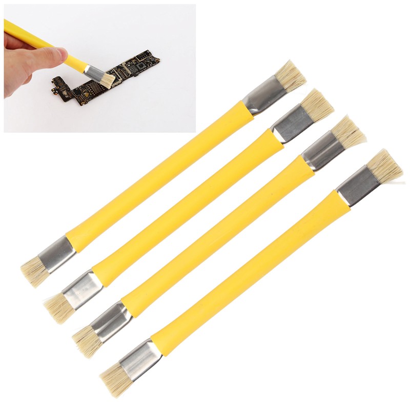 4PCS Double Heads Anti‑Static Hard Brush Mobile Phone Repairing Soldering