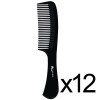 Krest BARBER BEAUTY SALON KREST SPECIALTY HAIR STYLING CUTTING COMB #4435 - 12PC BLACK
