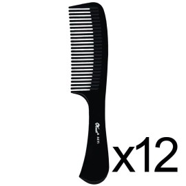Krest BARBER BEAUTY SALON KREST SPECIALTY HAIR STYLING CUTTING COMB #4435 - 12PC BLACK