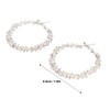 5 Pair Silver Hoop Earrings Retro Simple Lightweight Zinc Alloy
