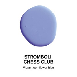 BACKDROP | Premium Cabinet & Door Paint | Durable & Washable Semi-Gloss Finish | Self-Priming, Low VOC, Green Wise Certified | STROMBOLI CHESS CLUB - Vibrant, cornflower blue | 0.5 Gallon