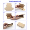 Pxyelec Pack of 50 Kraft Paper Boxes, Foldable Rectangular Paper