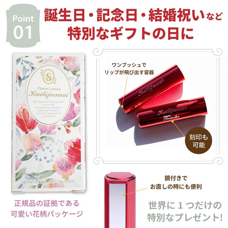KAILIJUMEI Flower Lip Red Case Model, Purple, Personalized Engravable