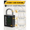 Pothunder Heavy Duty Smart Padlock, Gate Lock Padlock with Key