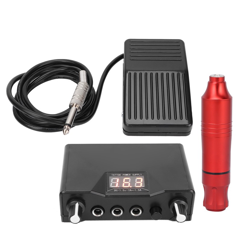 Professional Tattoo Machine Kit Tattoo Pen Foot Pedal Power Supply