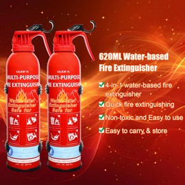 1 Pack Fire Extinguisher for Home - Small Vehicles Fire Extinguishers with Mount, Water-Based Fire Extinguisher for A B C K Fires for Truck/Car/Boat/Marine