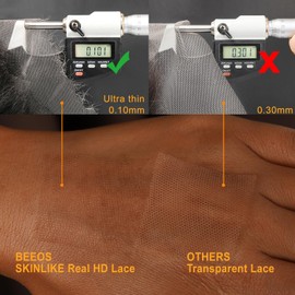 BEEOS 13x6 Skinlike Real HD Lace for Wig Making, 0.1mm Ultra-thin Swiss Lace Net for Making Lace Frontal, Wig Accessories for Repairing Lace Wig Cap 1 Pieces