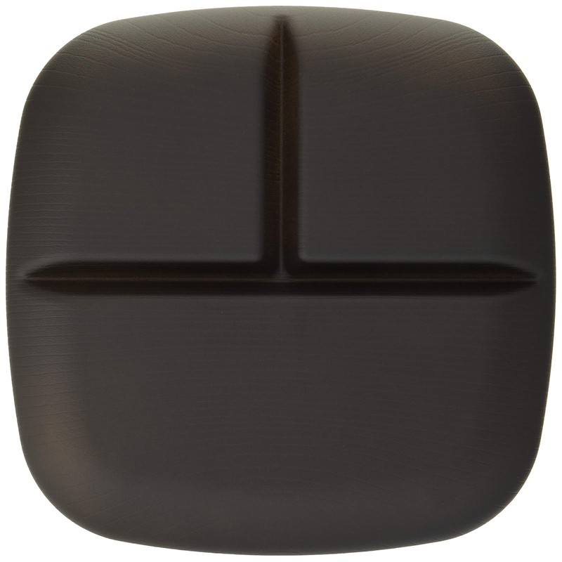 Yamanaka Lacquer Natural Keyaki Heathered Square Plate, Black & Brown