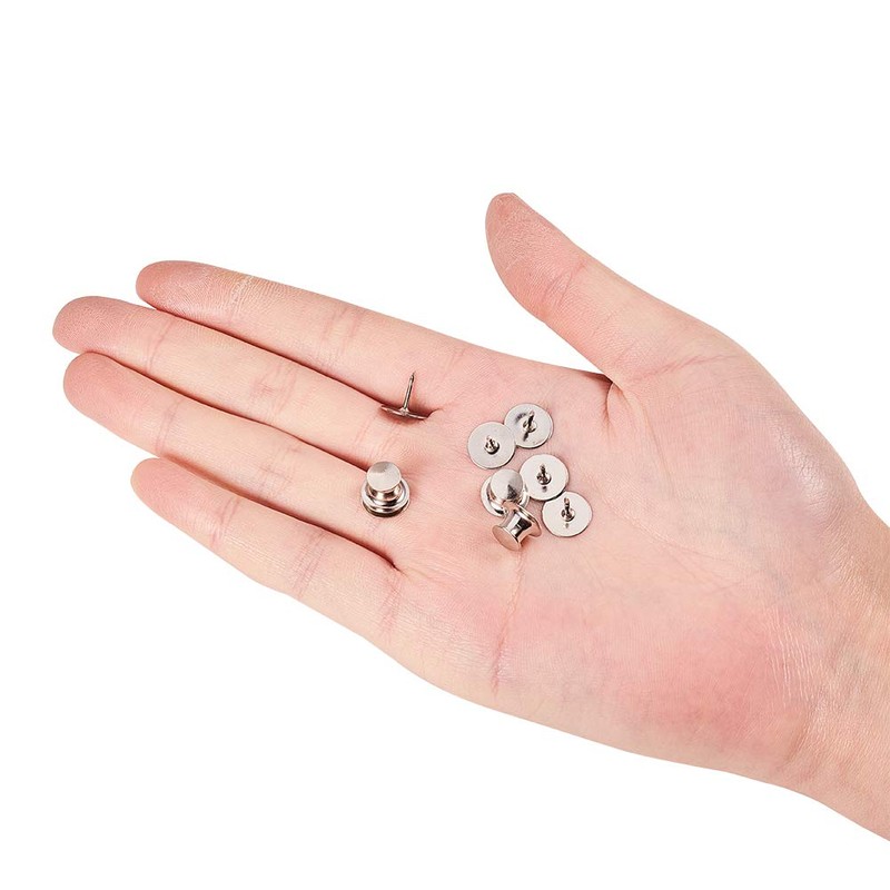 BENECREAT 60 Count Platinum Colors Clutch Pin Backs with Tie