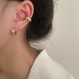 Ear Cuff Earrings Women Ear Cuffs No Piercing Small Hoop Earrings Set Helix Fake Earrings Adjustable Open Cuff Wrap Earrings Cartilage Earrings for Women Jewelry Gift