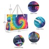 ALAZA Beach Bag, Abstract Swirl Design Tie Dye Shoulder Beach