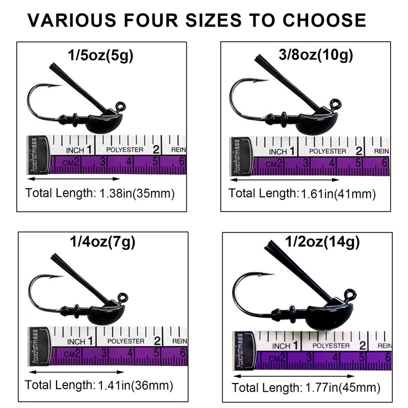 THKFISH Kunstköder Set Angeln Jigs Künstlicher Köder Angelköder Angelhaken A-14g