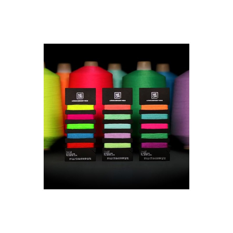 Olympus COL. VIVID NE-C1 NEON #25 Thread Set, Embroidery Thread