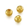 Craftdady 2mm Mini Round Ball Bead Spacers Golden Metal Tiny