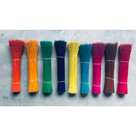 Craft Broomcorn 20" 1 Pound outsides/hurl (1 Pound, Blue)