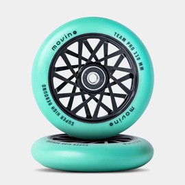 Movino Stunt Scooter Wheels Replacement Wheels Replacement Wheels Pack of 2 110 mm Aluminium Polyurethane Super High Rebound 100 kg Load Capacity Aluminium Core Spoked Mint