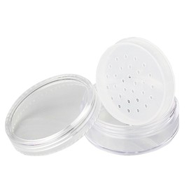 3Pcs 20ml/20g/0.67oz Empty Clear Plastic Loose Powder Puff Box Foundation Make-up Powder Blush Case Container Holder with Sifter Filter