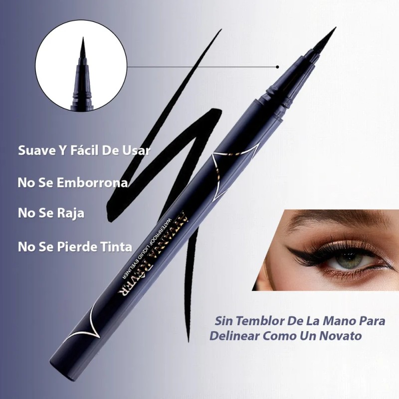 Delineador Para Ojos Ayvanna Rêver Líquido Mate Natural Negro Liso