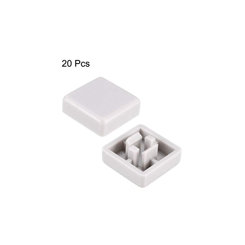 uxcell 20pcs Tactile Push Button Switch Caps 12x12mm for 12x12x7.3mm