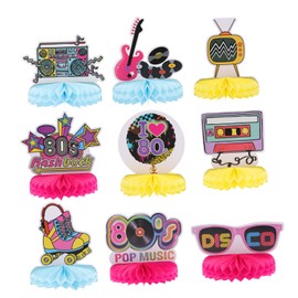 Gatuida 9pcs Honeycomb Centerpieces Theme Party Decorations Retro Disco Party Favors Sturdy Paper Decor for Birthday Celebrations Unique Photo Props Table Decor