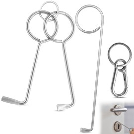 GZcaiyun Professional Lock Pick Set, 3 Pieces Deadlock Keys Universal Opens Almost Any Door, Universal Key for Room Doors, Door Opening Tool, Universal Keys, with Key Ring