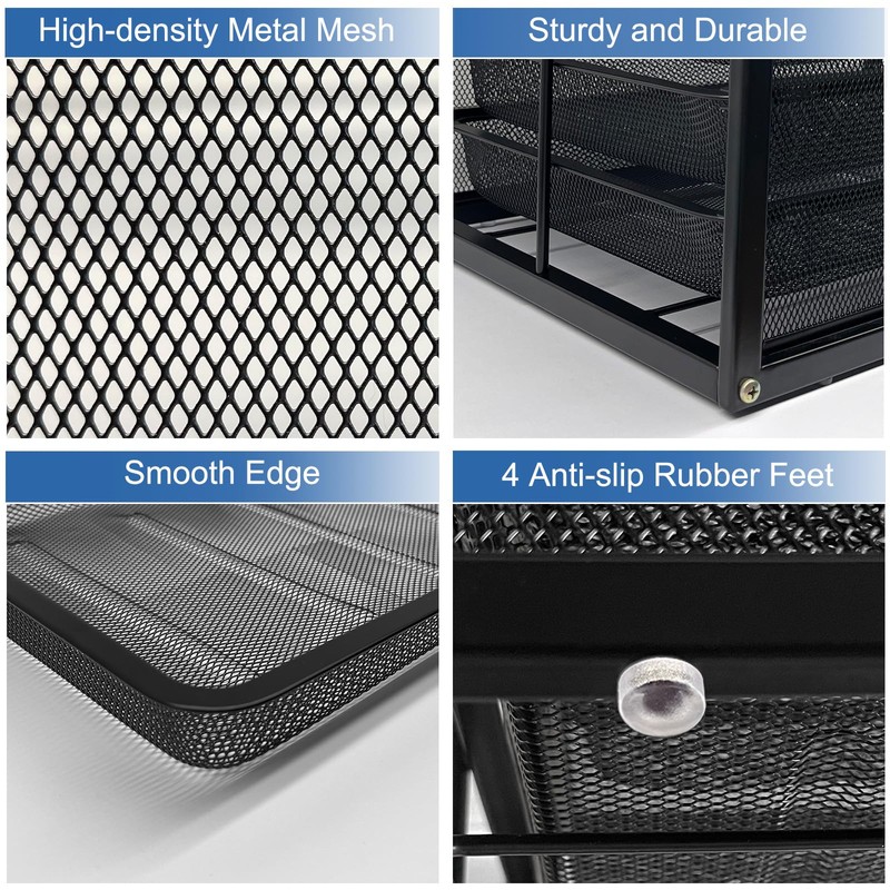 Natwind Mesh file organizer 10 drawers, Office Supplies Desktop Organizers