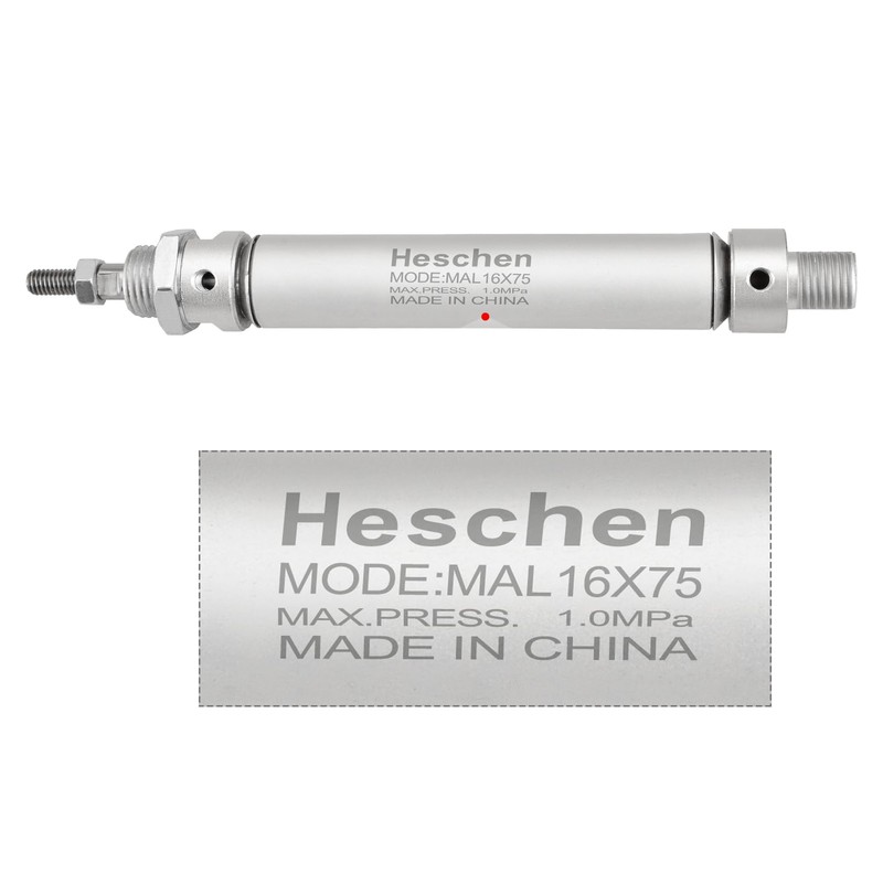 Heschen Pneumatic Slim Air Cylinder MAL 16-75 M5 Port 16mm