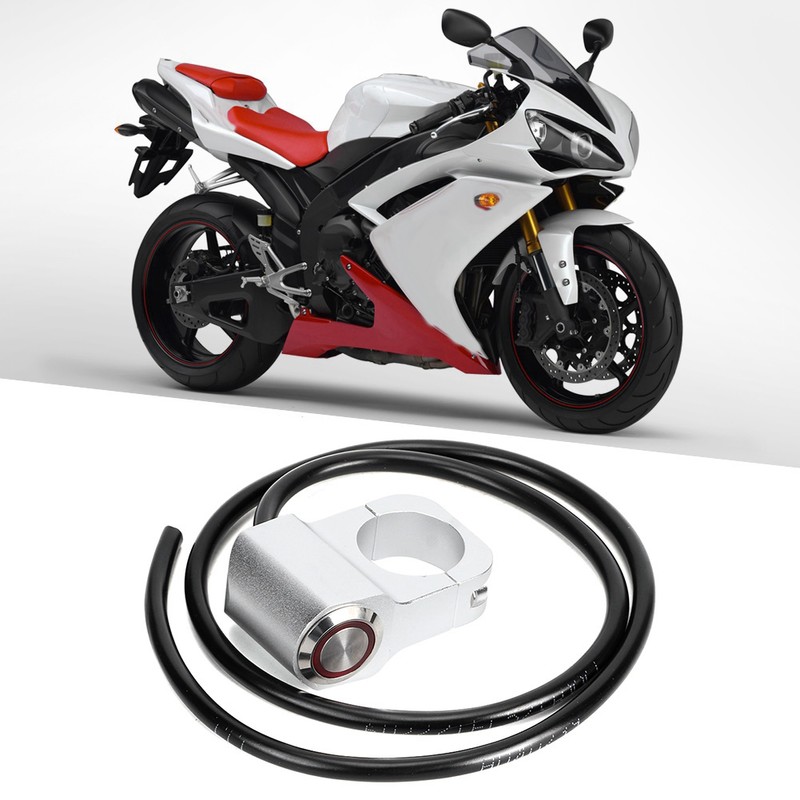 25mm/0.98in Waterproof Steel Spotlights Handlebar Headlight Switch for Motorcycle Bicycle