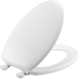 Mayfair 144ECA-000 White Elongated Traditional Wood Toilet Seat