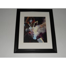 Cleveland Vinyl Framed Kiss Ace Frehley Guitar Smoking 1976 Destroyer Tour 14'' by 17''