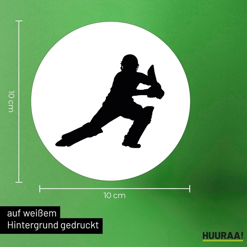Huuraa Sticker Cricket Silhouette Gift 10 cm Sticker Cricket Gift