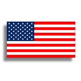 Real Sticky 6" American Flag Sticker USA Cooler 4x4 Car Truck Vehicle Window Bumper Graphic