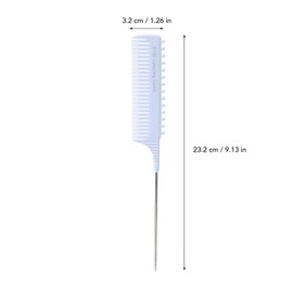 BusoTh Teasing Foiling Combs, Lightweight Highlighting Clip Comb for Unisex (Lavender Purple), Parting Comb Rat Tail Combs Hairstylist Must Haves for Highlights Trimming Cutting