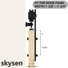skysen Sliding Barn Door Hardware Roller Set Black (I Shape