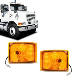 Seassauto Side Turn Signal Light Amber corner lights Assembly Fit for International TRANSTAR 8100（A Pair）