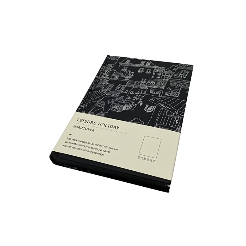 Mayachiu (Type-B) Black Paper Notebook Hard Cover Highlighter Pen